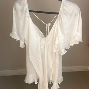 Elegant design white dressy dress